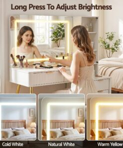 Artiss Dressing Table LED Vanity Desk for Elegant Beauty - Image 5