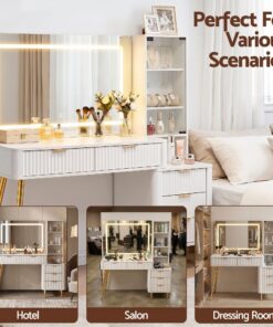 Artiss Dressing Table LED Vanity Desk for Elegant Beauty - Image 8