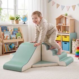 Keezi 4-Piece Foam Climbing Blocks with Rocker – image 1