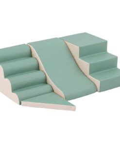 Keezi 4-Piece Foam Climbing Blocks with Rocker - Image 3