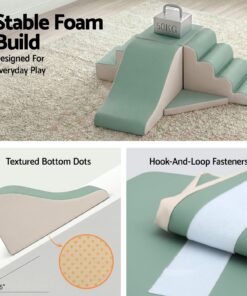Keezi 4-Piece Foam Climbing Blocks with Rocker - Image 5
