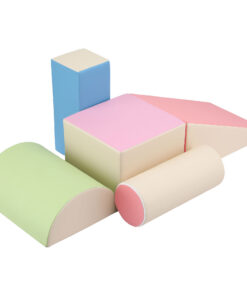 Keezi 5-Piece Foam Climbing Blocks with Slide - Image 8