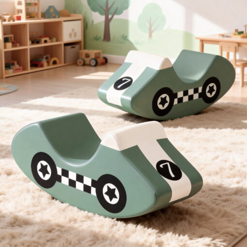 Keezi Green Foam Climbing Rocker Block – image 1