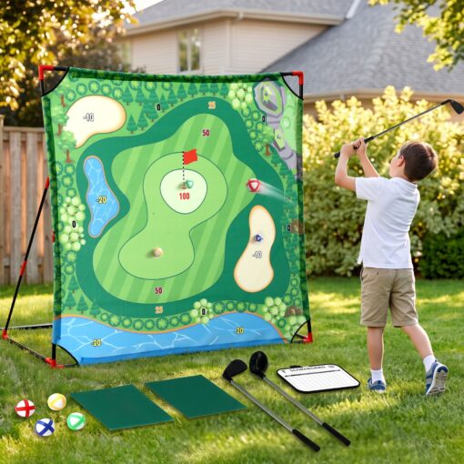 Keezi Kids Golf Chipping Game, 24 Sticky Balls – image 9