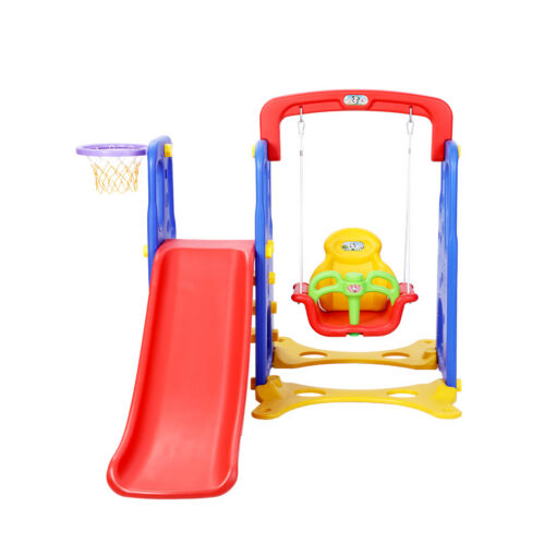 Keezi Kids 3-in-1 Slide Swing Set with Hoop – image 3