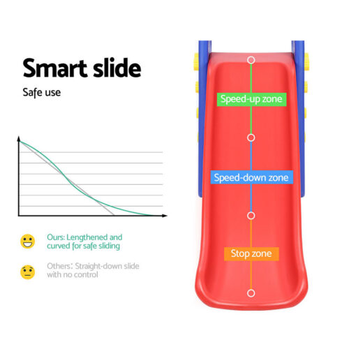 Keezi Kids 3-in-1 Slide Swing Set with Hoop – image 6
