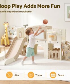 Keezi Kids Slide Set with Drawing Board - Image 6