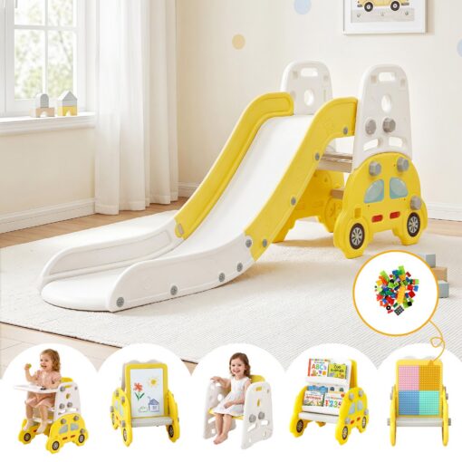 Keezi Kids Indoor Slide Set with Drawing Board – image 1