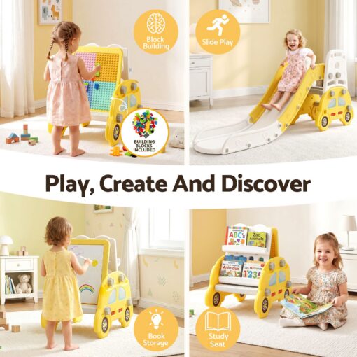 Keezi Kids Indoor Slide Set with Drawing Board – image 6