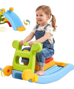 Keezi 3-in-1 Kids Slide Set with Ring Toss - Image 9