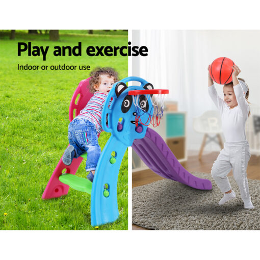 Keezi Kids Slide Set with 100cm Slide and Hoop – image 4