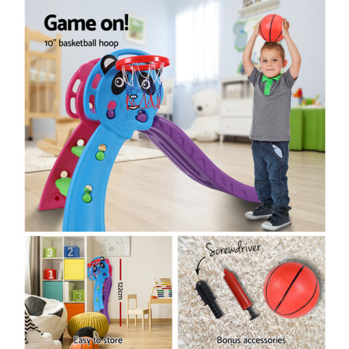 Keezi Kids Slide Set with 100cm Slide and Hoop – image 6