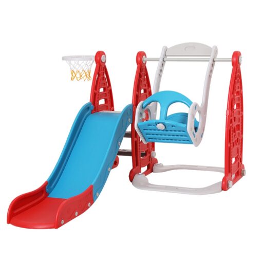 Keezi 6-in-1 Kids Slide Swing Set with Basketball Hoops – image 4