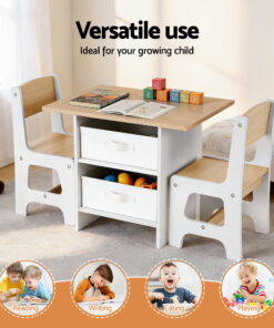 Keezi Kids Table and Chairs Set for Creative Playtime - Image 5