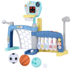 Keezi Kids 5-in-1 Sports Game Set Blue – image 1