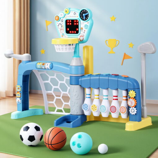 Keezi Kids 5-in-1 Sports Game Set Blue – image 7