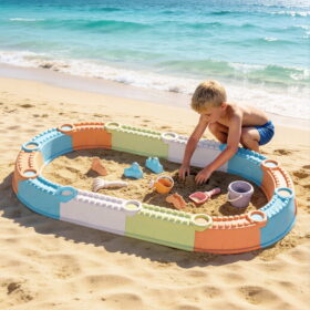 Keezi Kids Sandpit Set with 184cm Beach Fence – image 1