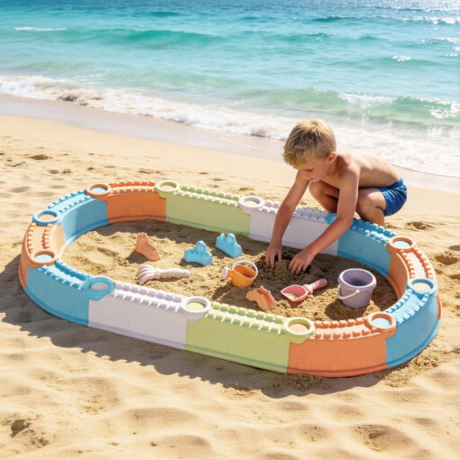 Keezi Kids Sandpit Set with 184cm Beach Fence – image 1