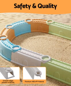Keezi Kids Sandpit Set with 184cm Beach Fence - Image 7