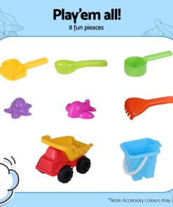Keezi 2-in-1 Kids Sandpit with Working Excavator - Image 6