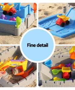Keezi 2-in-1 Kids Sandpit with Working Excavator - Image 7