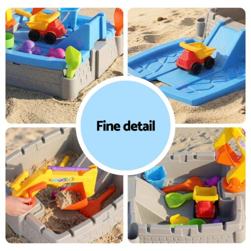Keezi 2-in-1 Kids Sandpit with Working Excavator – image 7