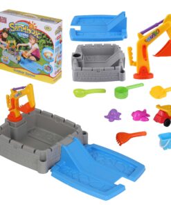 Keezi 2-in-1 Kids Sandpit with Working Excavator - Image 8