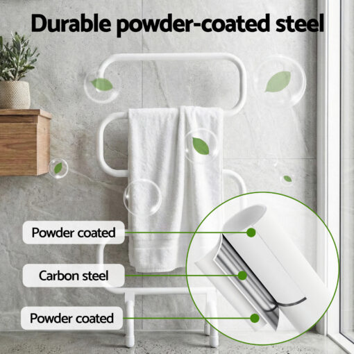 Devanti Heated Towel Rail - Warm, Dry Towels Anytime – image 6
