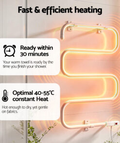 Devanti Heated Towel Rail - Warm, Dry Towels Anytime - Image 7