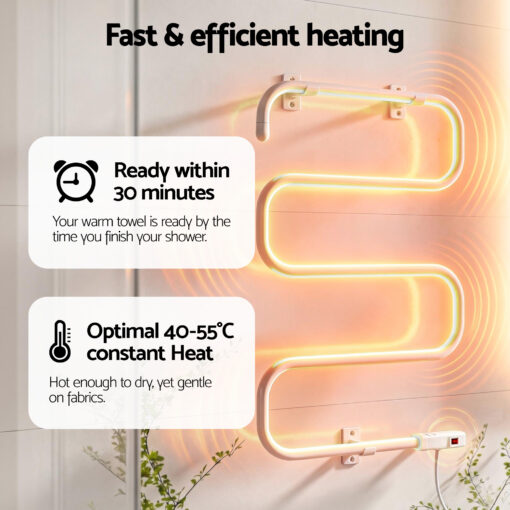 Devanti Heated Towel Rail - Warm, Dry Towels Anytime – image 7