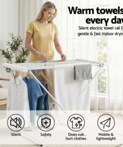 Devanti Heated Towel Rail - Quick Drying Solution - Image 5