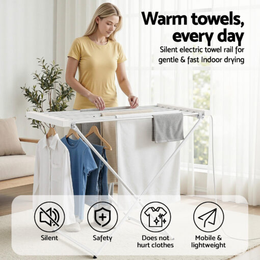 Devanti Heated Towel Rail - Quick Drying Solution – image 5