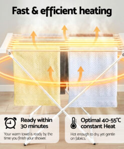 Devanti Heated Towel Rail - Quick Drying Solution - Image 6
