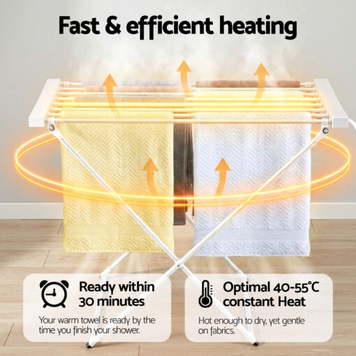 Devanti Heated Towel Rail - Quick Drying Solution – image 6