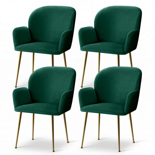 Artiss Velvet Dining Chairs Set of 4 - Luxurious Comfort – image 1