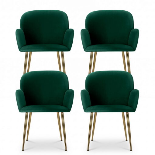 Artiss Velvet Dining Chairs Set of 4 - Luxurious Comfort – image 3