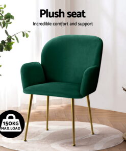 Artiss Velvet Dining Chairs Set of 4 - Luxurious Comfort - Image 5