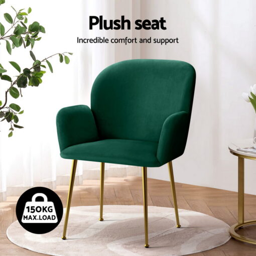 Artiss Velvet Dining Chairs Set of 4 - Luxurious Comfort – image 5