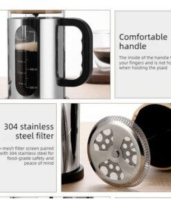 Borosilicate Glass French Press for Perfect Coffee & Tea - Image 3
