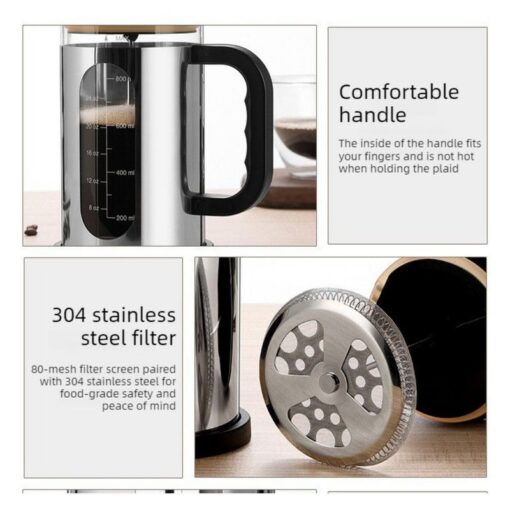 Borosilicate Glass French Press for Perfect Coffee & Tea – image 3