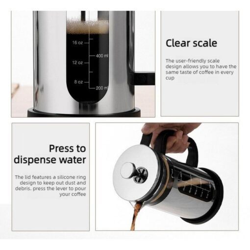 Borosilicate Glass French Press for Perfect Coffee & Tea – image 4
