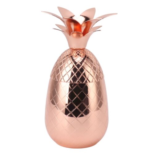 Pineapple Cocktail Shaker 500ml Rose Gold – image 2