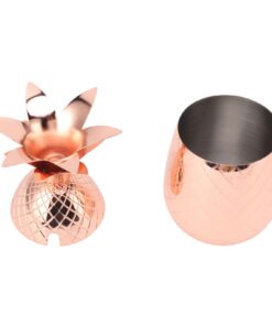 Pineapple Cocktail Shaker 500ml Rose Gold - Image 7