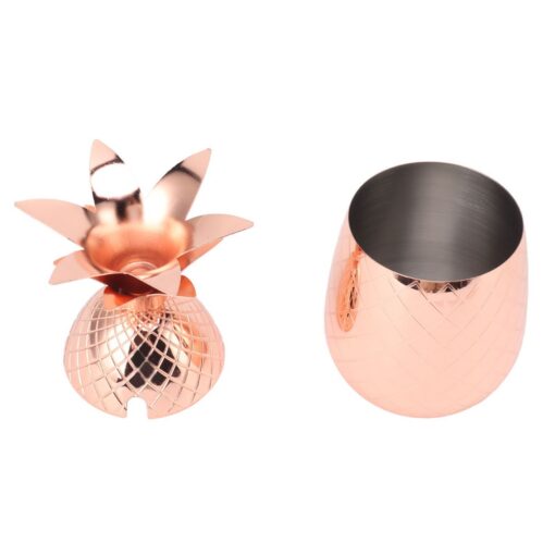 Pineapple Cocktail Shaker 500ml Rose Gold – image 7