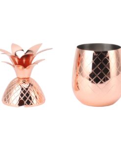 Pineapple Cocktail Shaker 500ml Rose Gold - Image 8