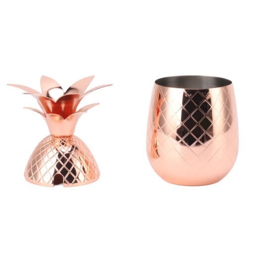 Pineapple Cocktail Shaker 500ml Rose Gold – image 8