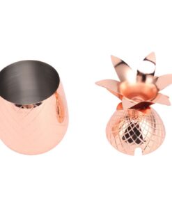Pineapple Cocktail Shaker 500ml Rose Gold - Image 9
