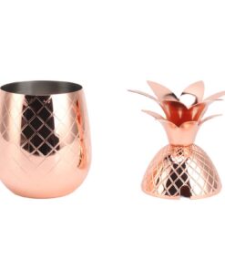Pineapple Cocktail Shaker 500ml Rose Gold - Image 10