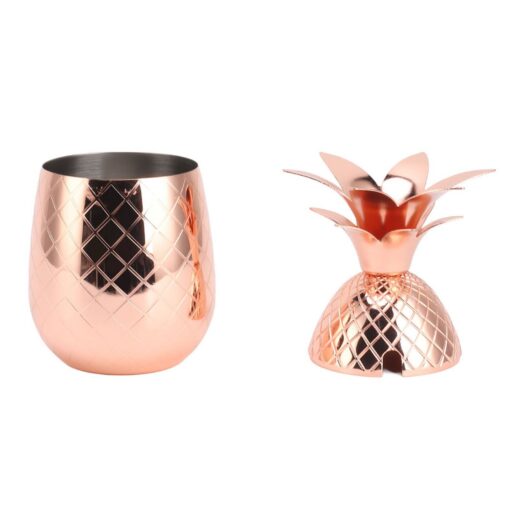Pineapple Cocktail Shaker 500ml Rose Gold – image 10