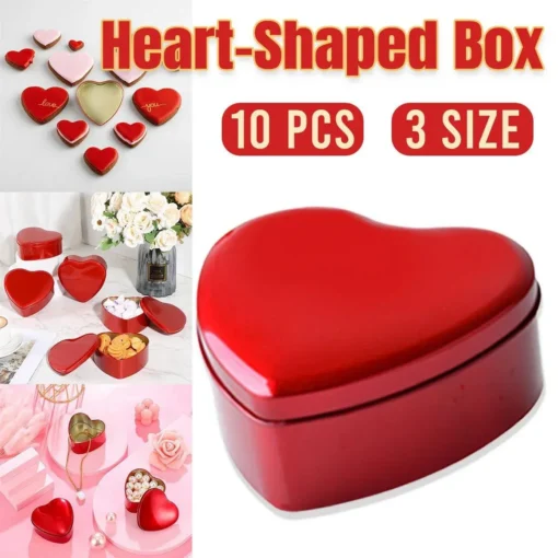 Aimall Tinplate Candy Boxes 10 Pack, 9 x 9 x 4.5 cm – image 2